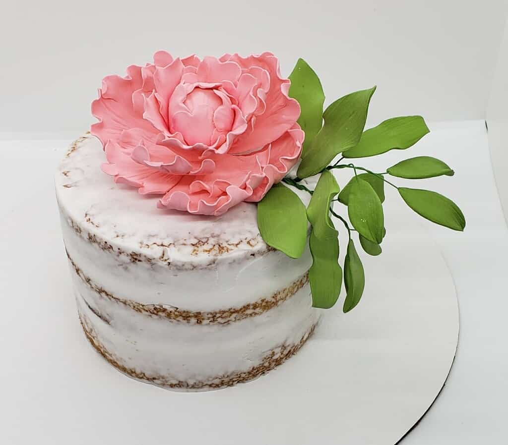 Cake with large flower